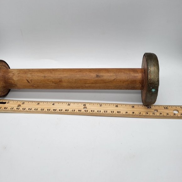 Antique Industrial Mill Factory Bobbin Wood Spool - Picture 4 of 5